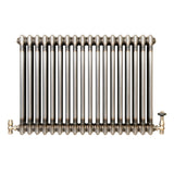 Radiatore Tradizionale a 3 Colonne con Valvole - 600 x 830 mm - Metallo Grezzo