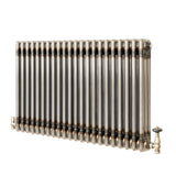 Radiatore Tradizionale a 3 Colonne con Valvole - 600 x 1010 mm - Metallo Grezzo