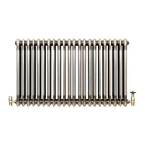 Radiatore Tradizionale a 3 Colonne con Valvole - 600 x 1010 mm - Metallo Grezzo