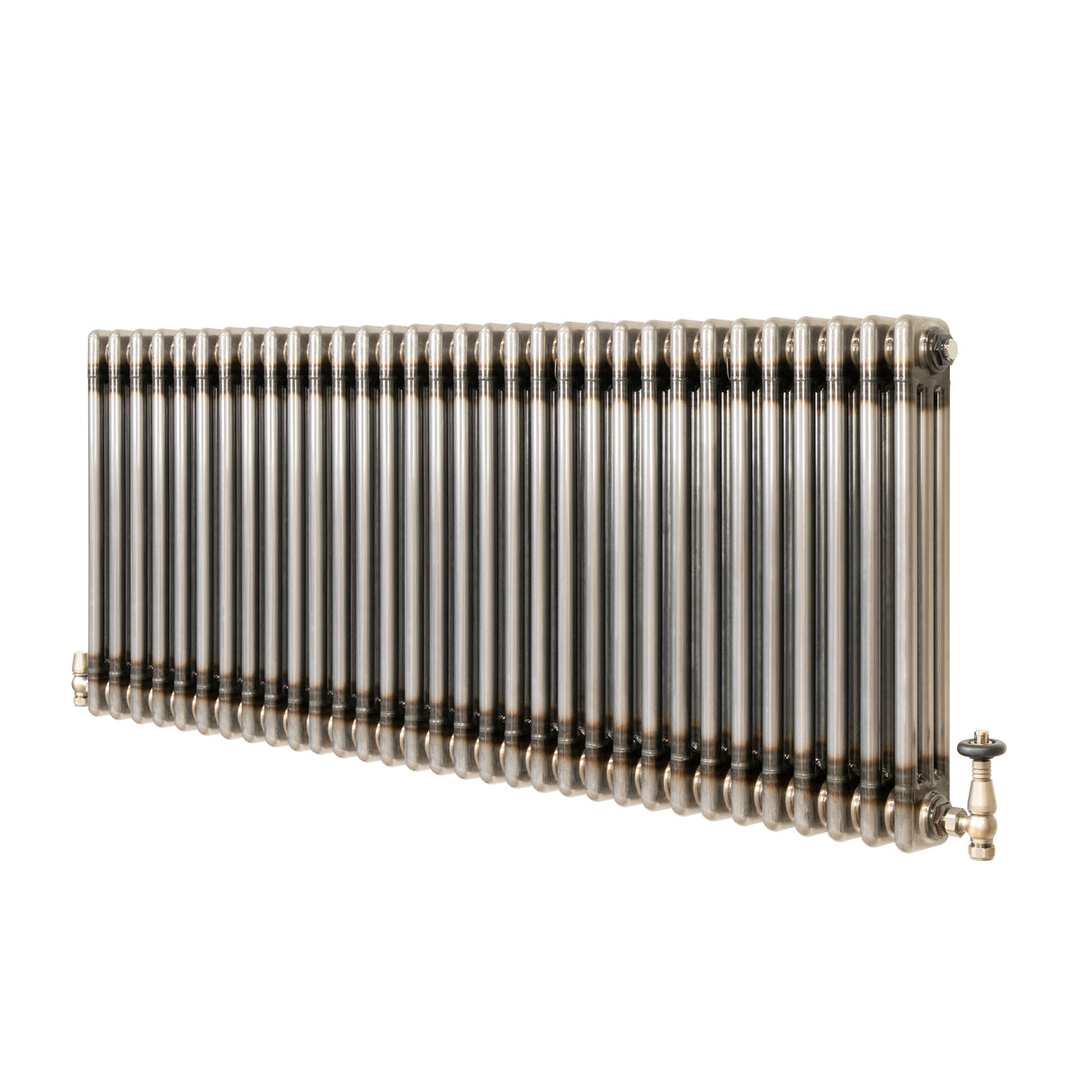 Radiatore Tradizionale a 3 Colonne con Valvole - 600 x 1460 mm - Metallo Grezzo