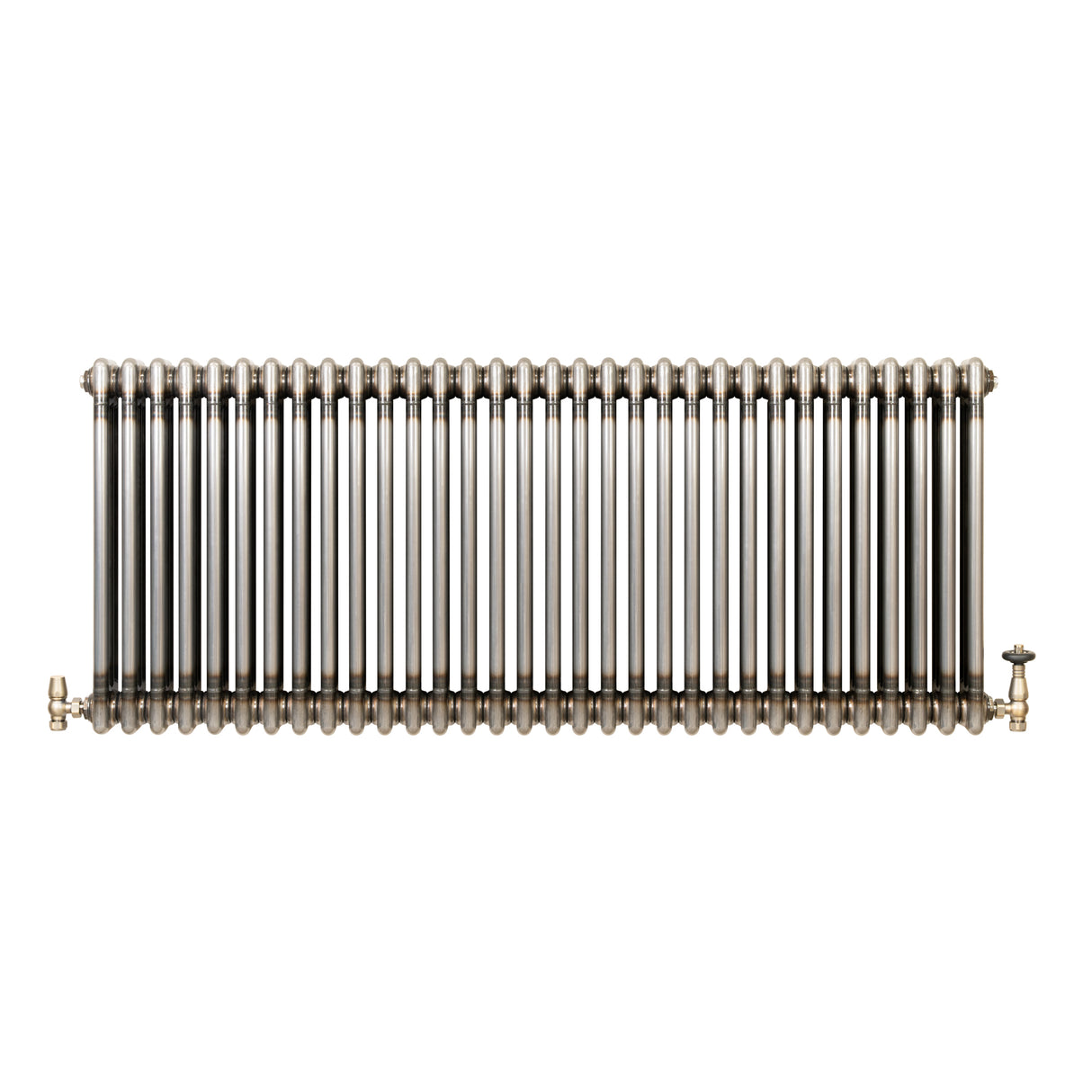 Radiatore Tradizionale a 3 Colonne con Valvole - 600 x 1460 mm - Metallo Grezzo
