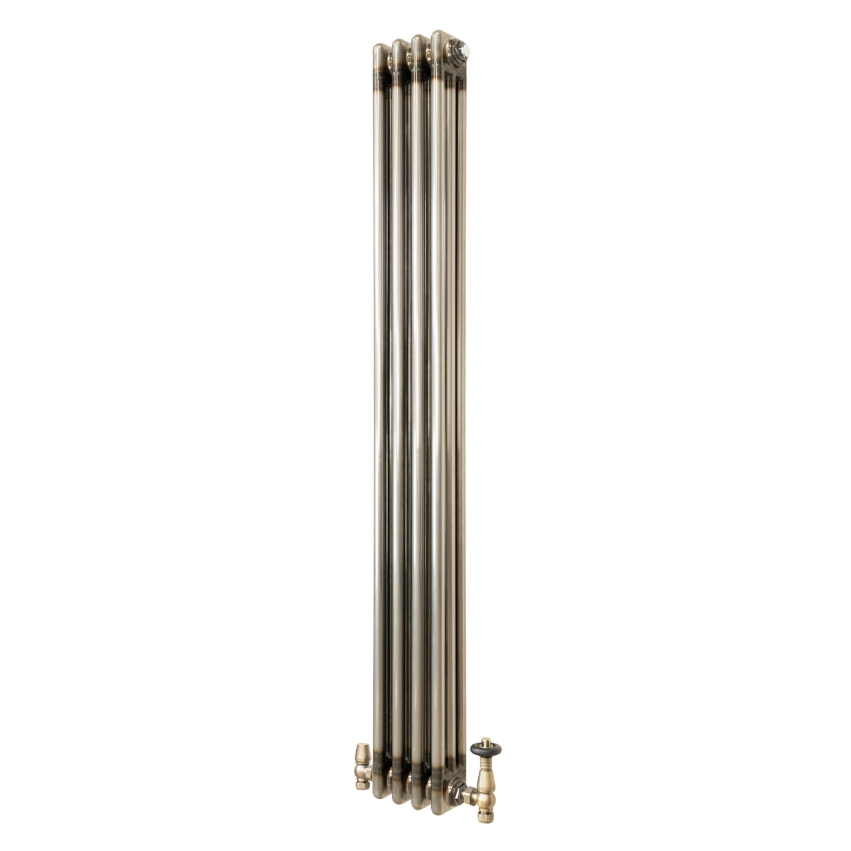 Radiatore Tradizionale a 3 Colonne con Valvole - 1500 x 200 mm - Metallo Grezzo