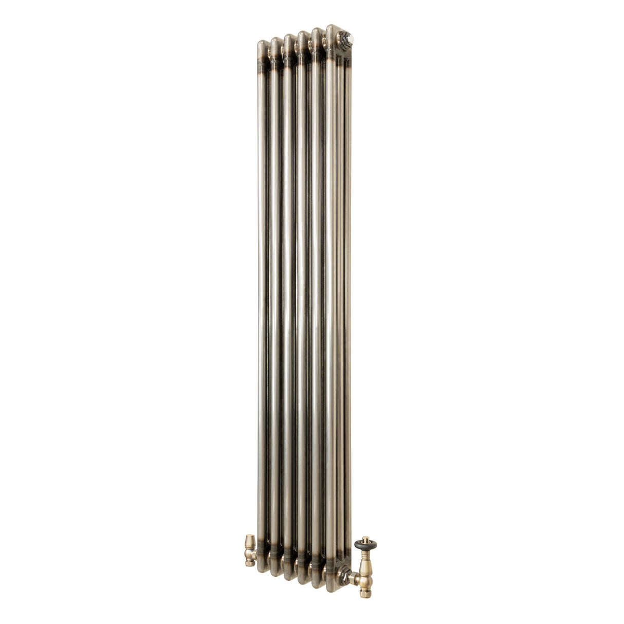 Radiatore Tradizionale a 3 Colonne con Valvole - 1500 x 290 mm - Metallo Grezzo