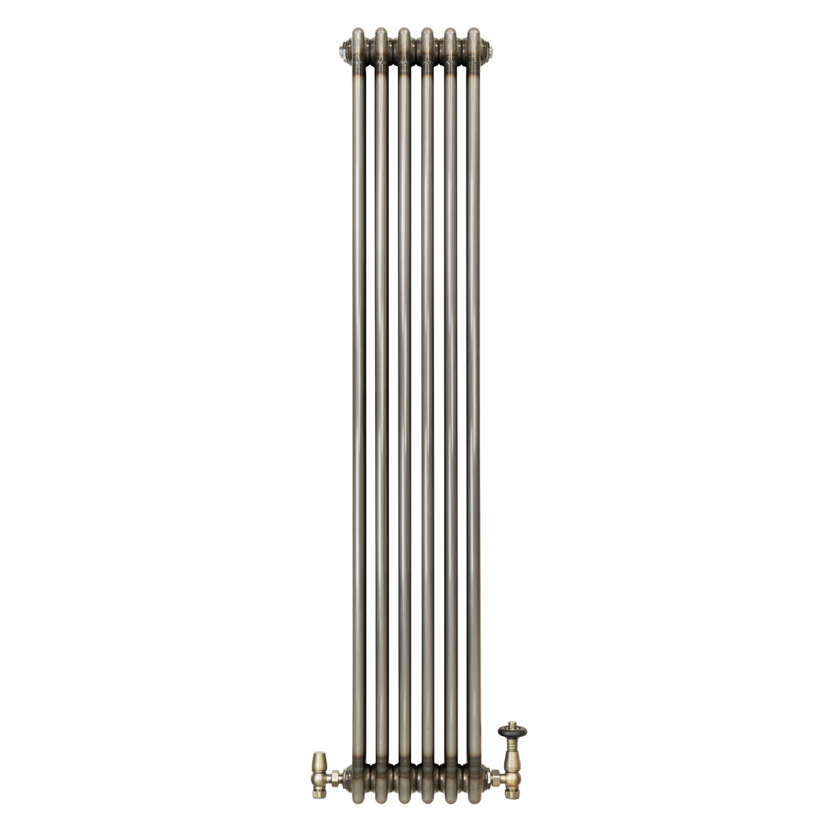 Radiatore Tradizionale a 3 Colonne con Valvole - 1500 x 290 mm - Metallo Grezzo
