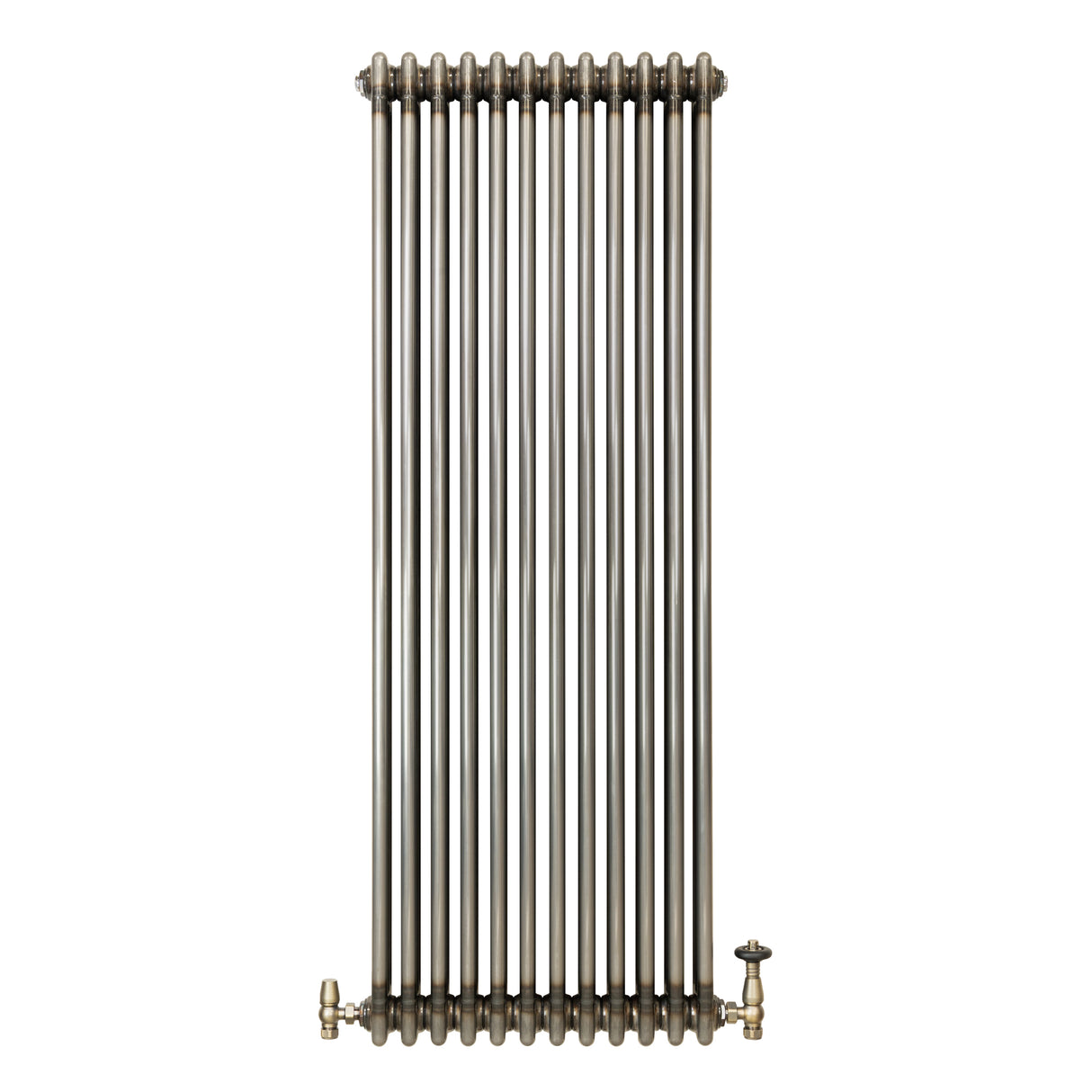 Radiatore Tradizionale a 3 Colonne con Valvole - 1500 x 560 mm - Metallo Grezzo