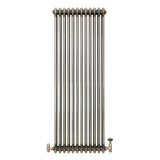 Radiatore Tradizionale a 3 Colonne con Valvole - 1500 x 560 mm - Metallo Grezzo