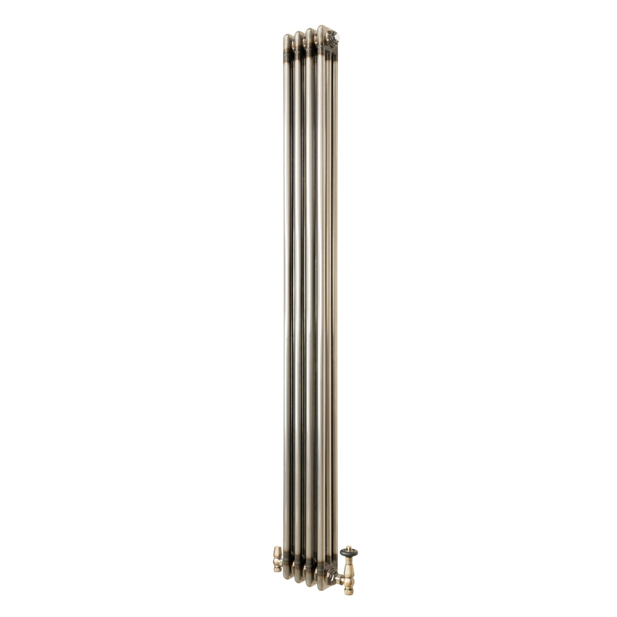 Radiatore Tradizionale a 3 Colonne con Valvole - 1800 x 200 mm - Metallo Grezzo