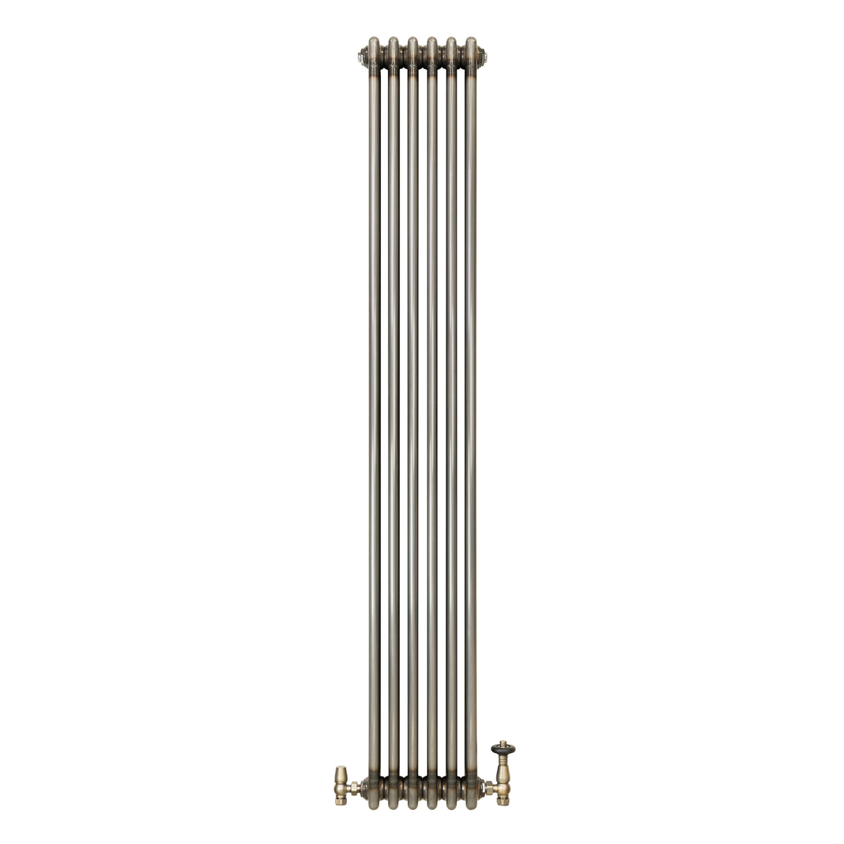 Radiatore Tradizionale a 3 Colonne con Valvole - 1800 x 290 mm - Metallo Grezzo