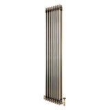 Radiatore Tradizionale a 3 Colonne con Valvole - 1800 x 380 mm - Metallo Grezzo