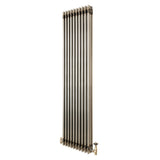 Radiatore Tradizionale a 3 Colonne con Valvole - 1800 x 470 mm - Metallo Grezzo