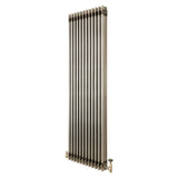 Radiatore Tradizionale a 3 Colonne con Valvole - 1800 x 560 mm - Metallo Grezzo