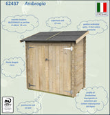 Casetta Bh16 Ambrogio Addossata 155x85 cm PDC pefc color verde