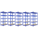 Scaffale da Garage ad Incastro Q-Rax - Blu - 90cm x 50cm - 5 Pezzi