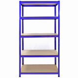 5 Scaffali T-Rax In Acciaio Senza Bulloni Blu 90cm