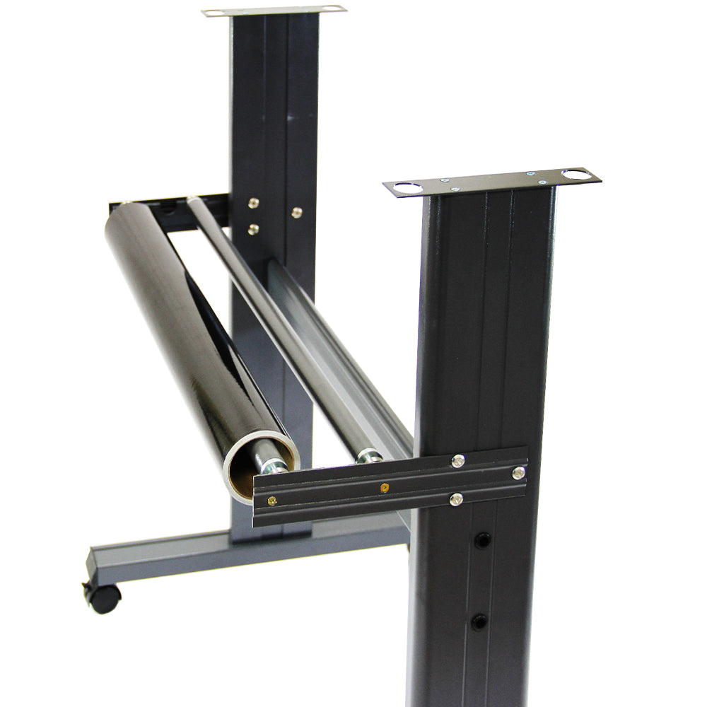 Taglierina per vinile da 720 mm con supporto in metallo nero, dotata di rulli per un taglio preciso e stabile, design robusto e funzionale