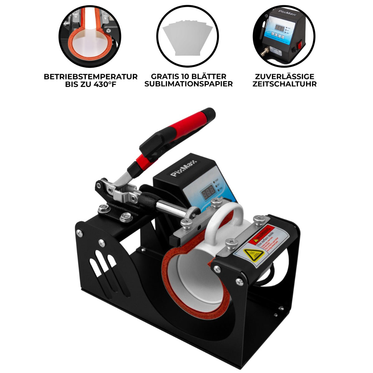 Pressa a Caldo per Tazze PixMax per Sublimazione