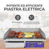 Piastra Elettrica da Cucina in Acciaio Inossidabile KuKoo - 50cm