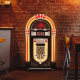 Jukebox Anni '50 con Vinile, CD, USB, Bluetooth, SD/MMC Memory Card, Radio FM e AUX