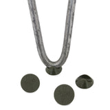 Piedini protettivi grigi per gambe hairpin da 10 mm, in materiale resistente, con design rotondo e texture liscia, set da 4 pezzi