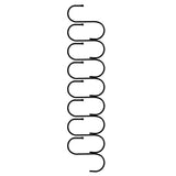 Ganci sospesi in acciaio a forma di S - Nero x 8