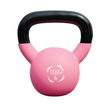Kettlebell da 6 kg in neoprene rosa con manico nero, design ergonomico per un allenamento efficace e confortevole