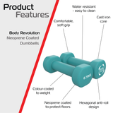 2 Manubri in Neoprene da 0,75 kg