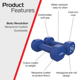 Manubri in neoprene 2 x 2,5 kg