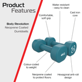 Manubri in neoprene 2 x 4 kg