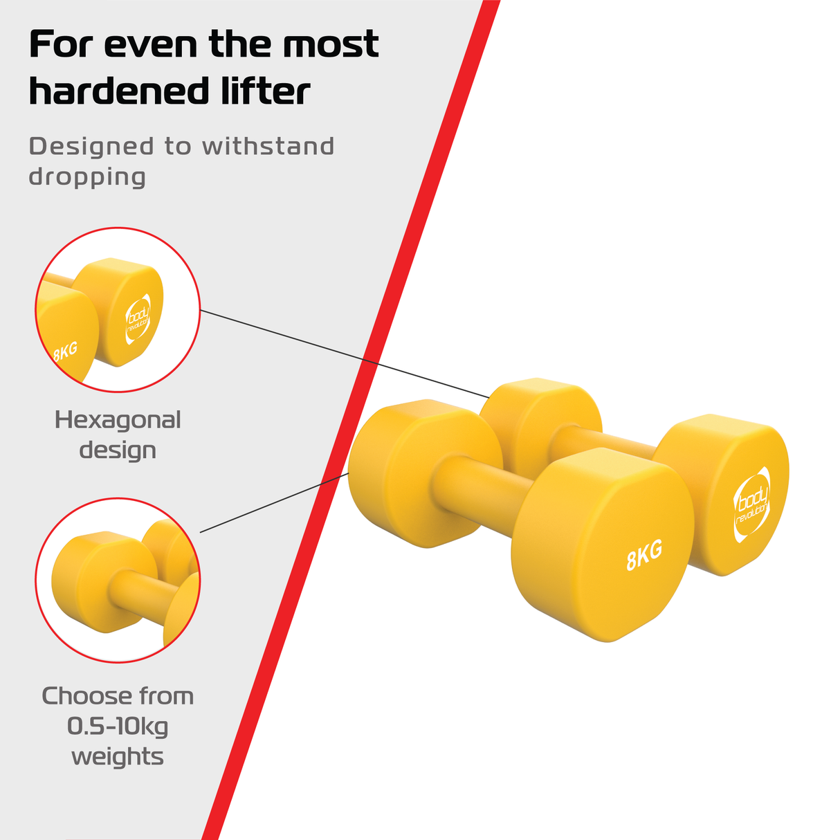 Manubri in neoprene 2 x 8 kg