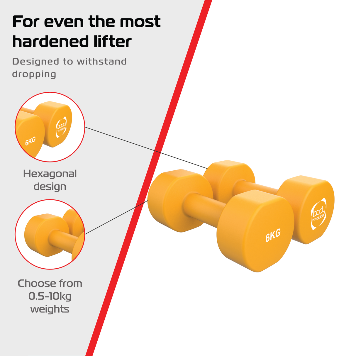 Manubri in neoprene 2 x 6 kg