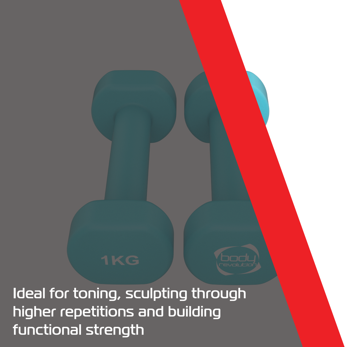 2 Manubri in Neoprene da 1 kg