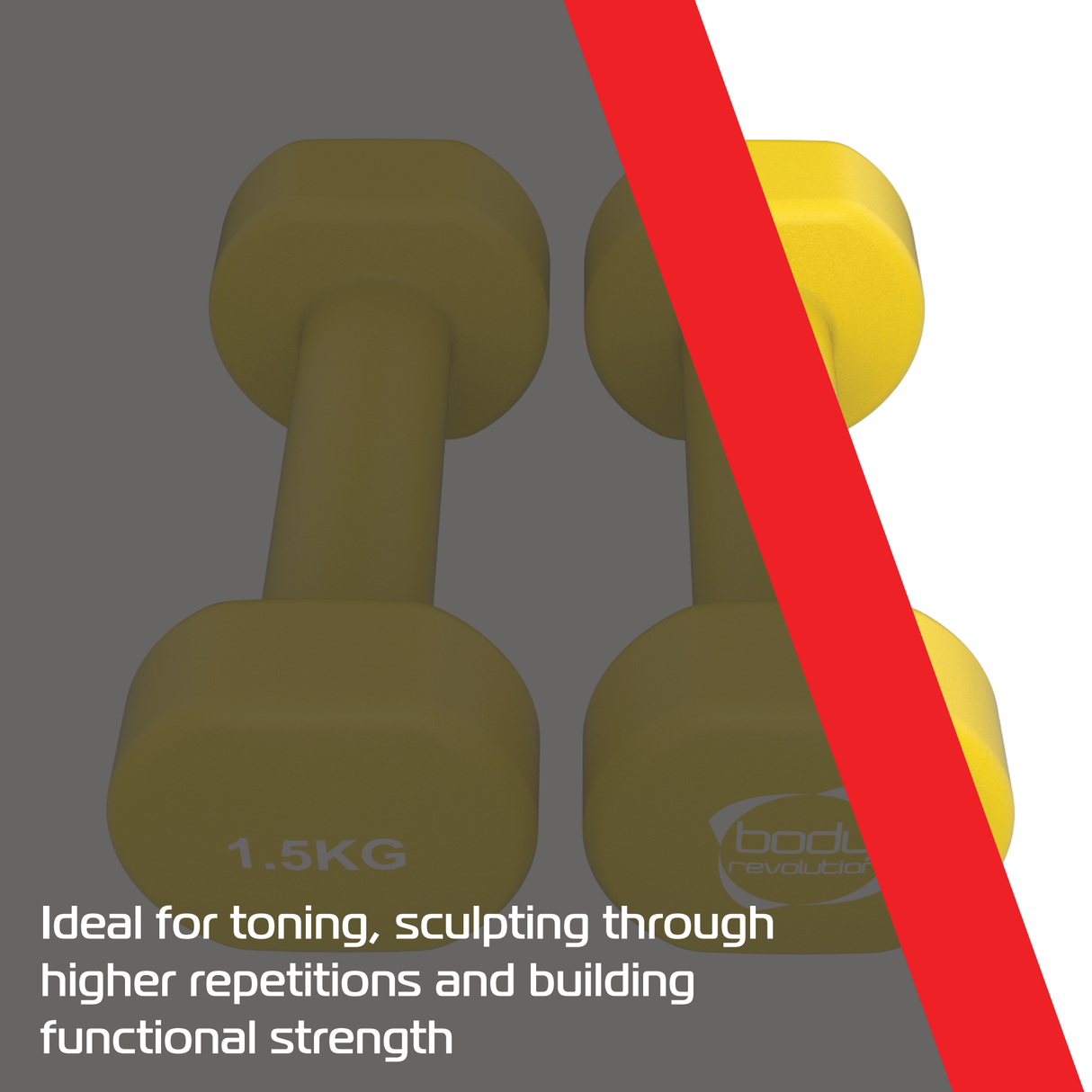 2 Manubri in Neoprene da 1,5 kg