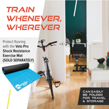 Rullo magnetico Velo Pro nero, design elegante e resistente, ideale per proteggere il pavimento durante l'allenamento a casa