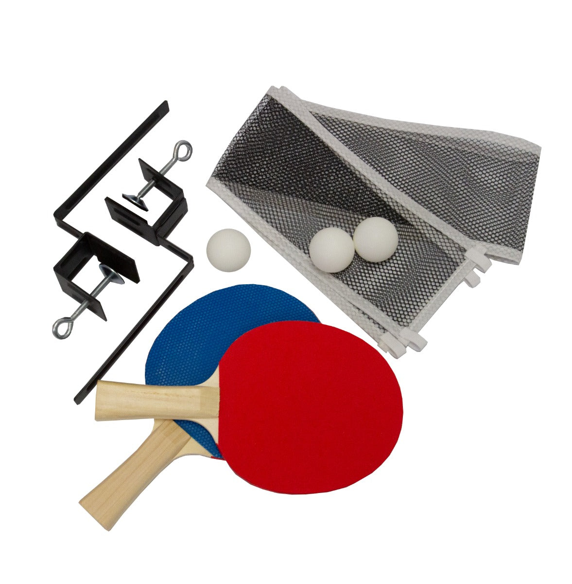 Tavolo da Ping Pong Pieghevole con Kit Racchette e Palline