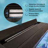 Acquario 300 Litri con Mobile Nero e Kit con Ghiaia Naturale