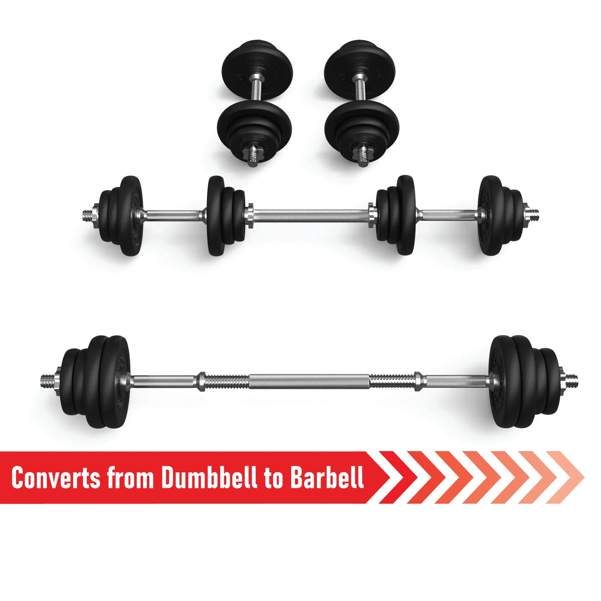 Set Manubri Regolabili 2 in 1 Body Revolution con Bilanciere - 50kg