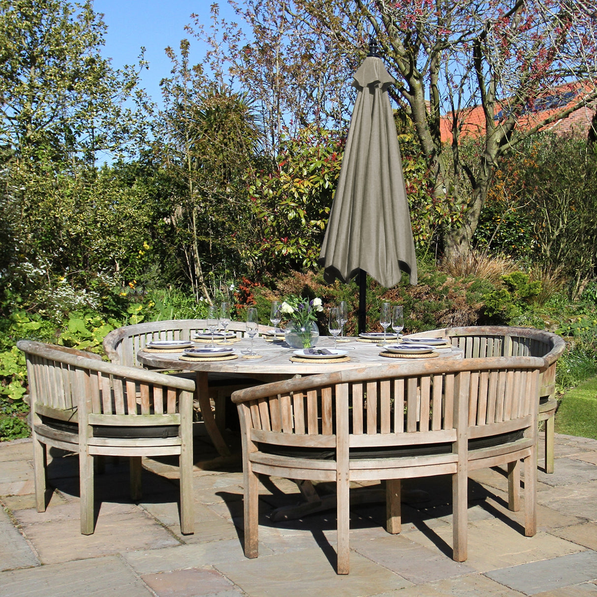 Ombrellone da Giardino a Sbalzo Monstershop - Beige