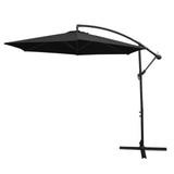 Ombrellone da Giardino Monstershop con Base Zavorra Quadrata - Nero