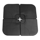 Ombrellone da Giardino Monstershop con Base Zavorra Quadrata - Nero