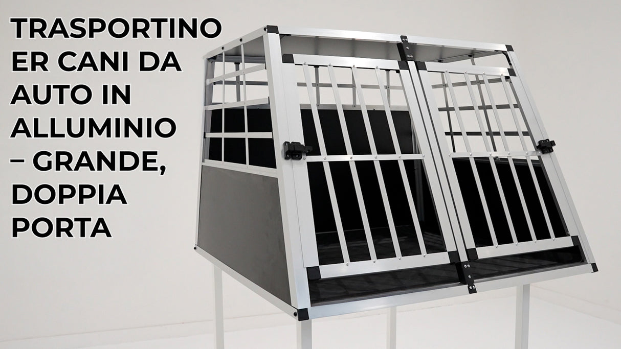 Gabbia per Cani per Auto Doppia - Grande