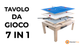 Tavolo Multigioco 7-in-1 – 213 cm (7 ft) Effetto Legno Grigio