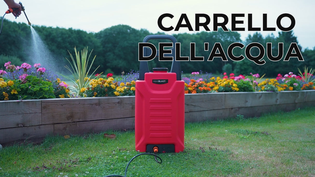 Carrello Serbatoio Acqua da 30L con Tubo da 7m e Accessori