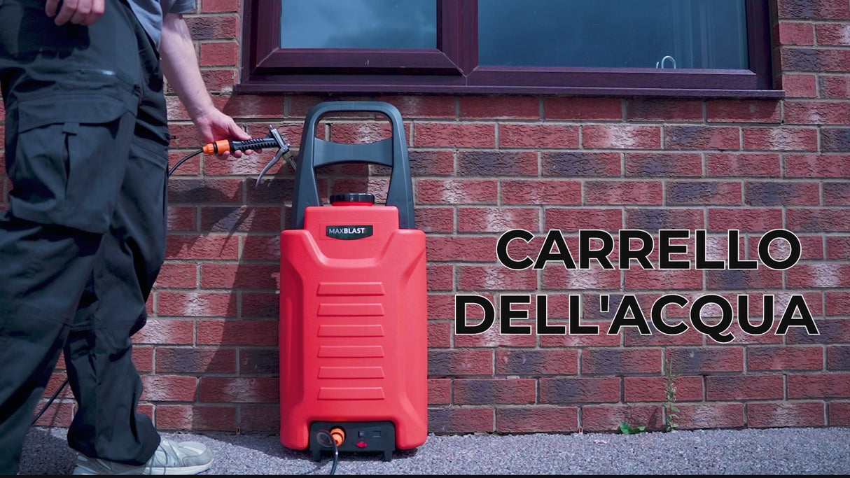 Lavavetri Carrello per Trasporto Acqua 30 litri con Pompa Flessibile 7 metri & Accessori