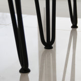 4 Gambe da Tavolo a Forcina 35.5cm - 2 Rebbi - 12mm - Nero