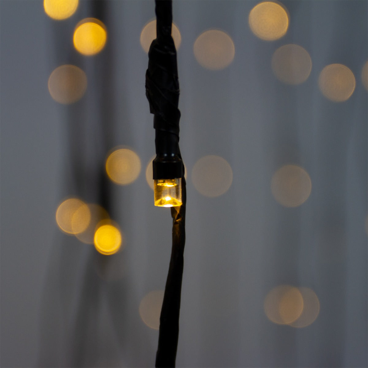 Salice Piangente Luminoso a LED - 240cm - Nero - Luci Calde