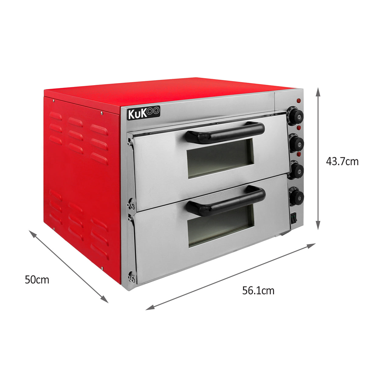 Forno Elettrico a Due Comparti per Pizza da 40cm - KuKoo