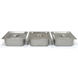 Espositore a Bagnomaria in Acciaio Inox con 3 Vaschette - KuKoo