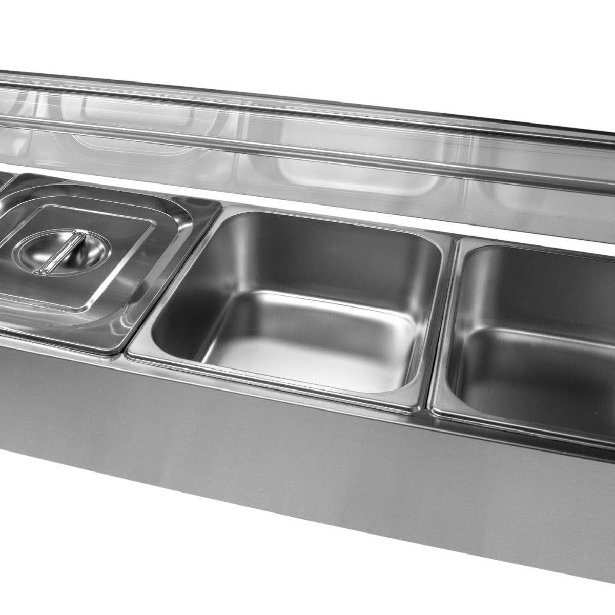 Espositore a Bagnomaria in Acciaio Inox con 5 Vaschette - KuKoo