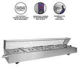 Espositore a Bagnomaria in Acciaio Inox con 5 Vaschette - KuKoo