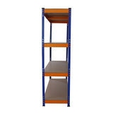 Scaffale S-Rax In Acciaio Senza Bulloni Blu e Arancione 150cm